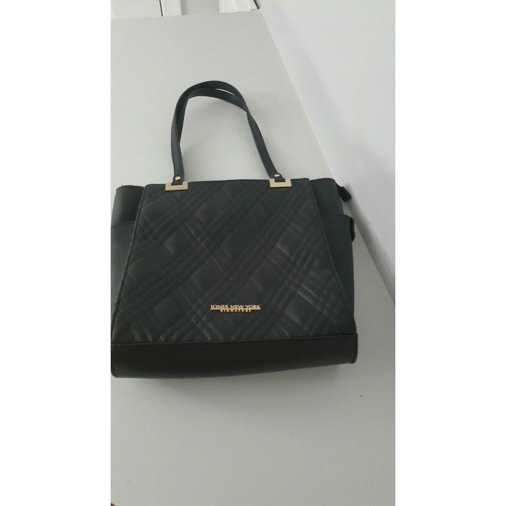 JONES NEW YORK Black Quilted Shoulder Bag Purse